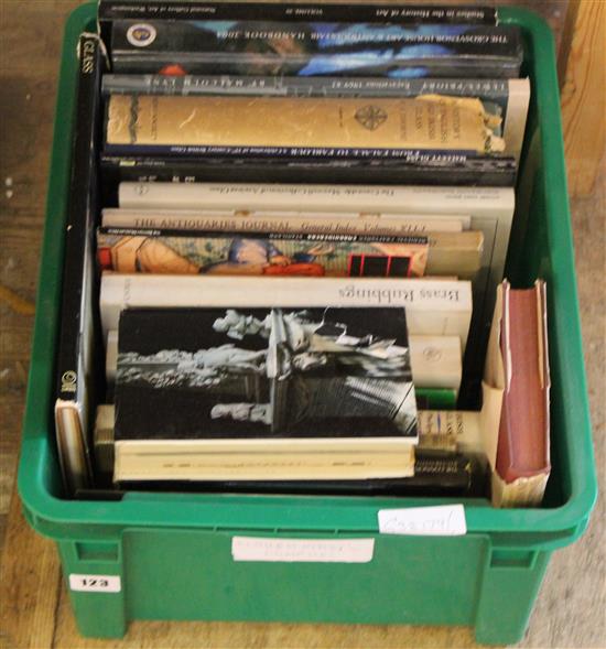 Qty of books on glass & antiques(-)